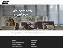 Tablet Screenshot of luxaflex.com