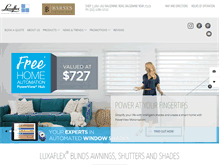 Tablet Screenshot of barnesinteriors.luxaflex.com.au